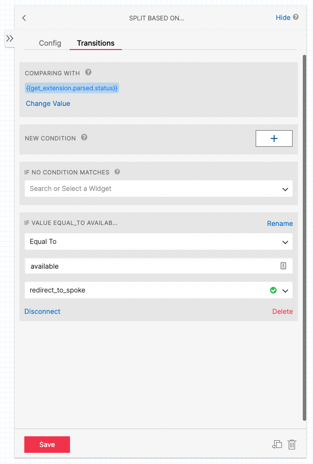 Get Extension Widget Config
